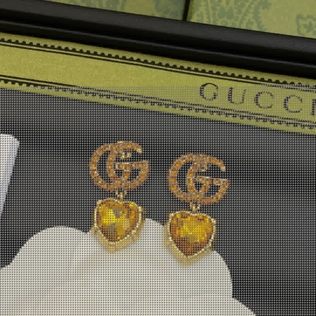18K Double Gucci Yellow Crystal Earrings