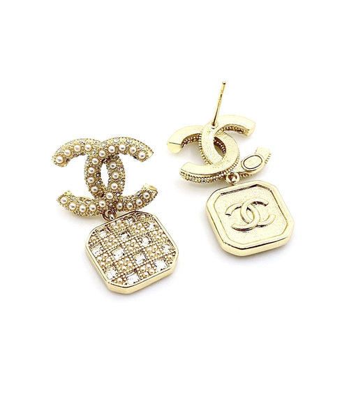 18K  Chanel Diamonds Drop Earrings