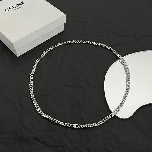 18K Celine Gourmette Chain Necklace