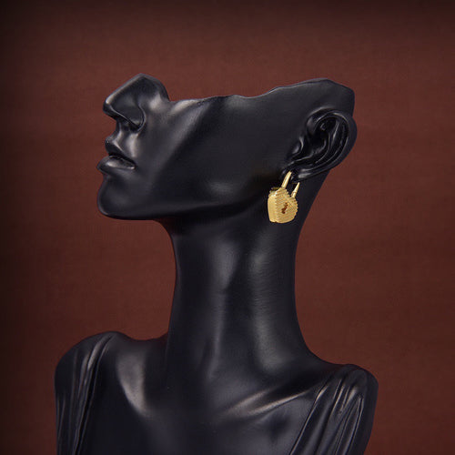 18K Balenciaga Hear Lock Earrings