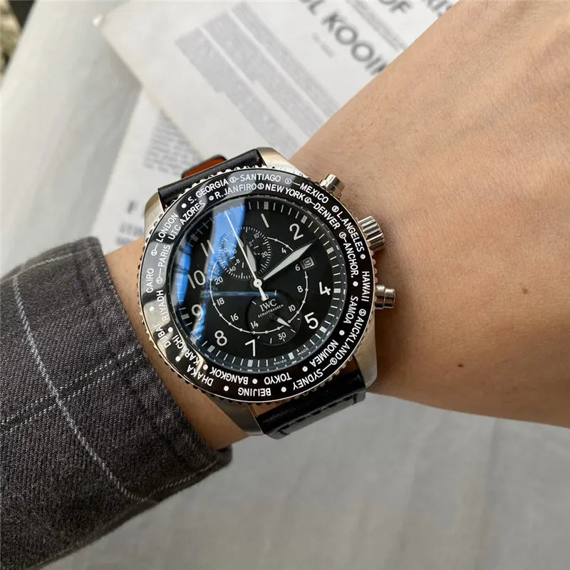 chronograph IWC Pilot Worldtimer Black - Hình 2