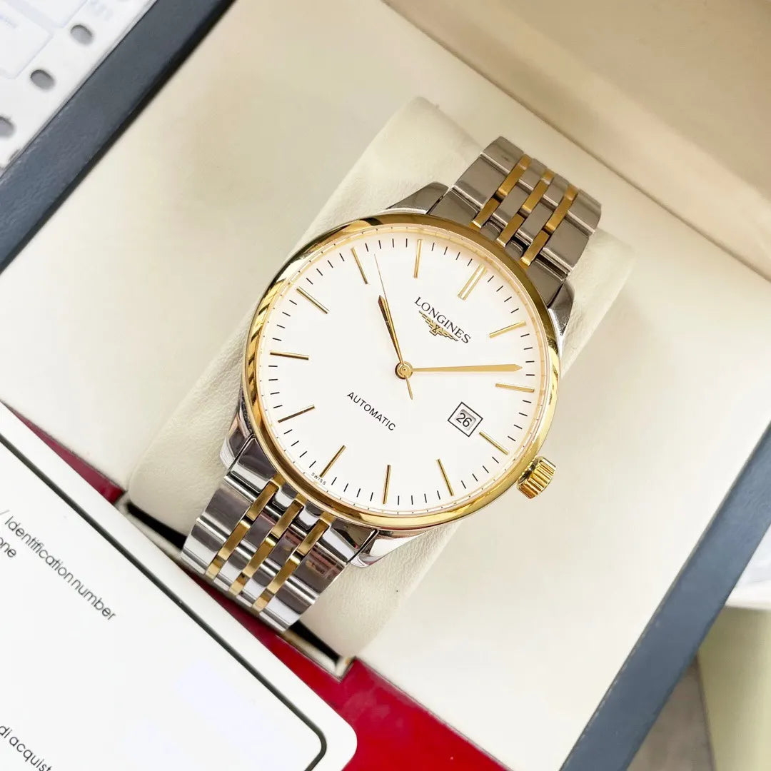 white Longines Elegant Two-Tone - Hình 2