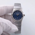 Omega Blue Diamond Steel Watch
