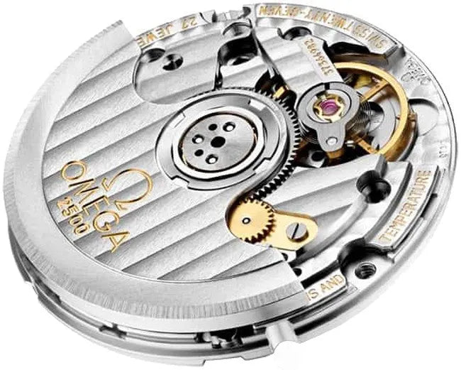 Omega Gold Bezel Leather - Hình 2