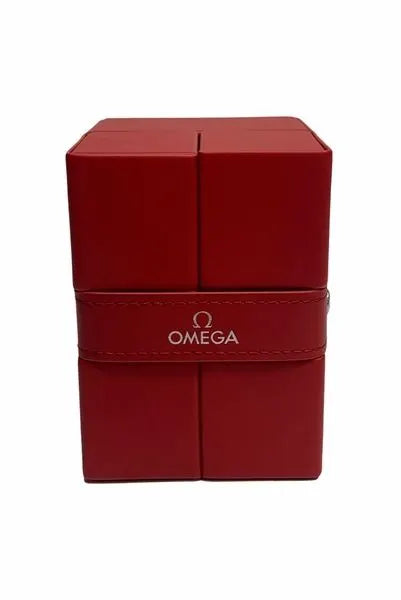 Omega Brown Diamond Leather Watch - Hình 4