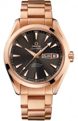 Omega Rose Gold Black Steel