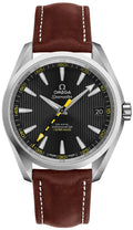 Omega Black Dial Brown Leather seamaster