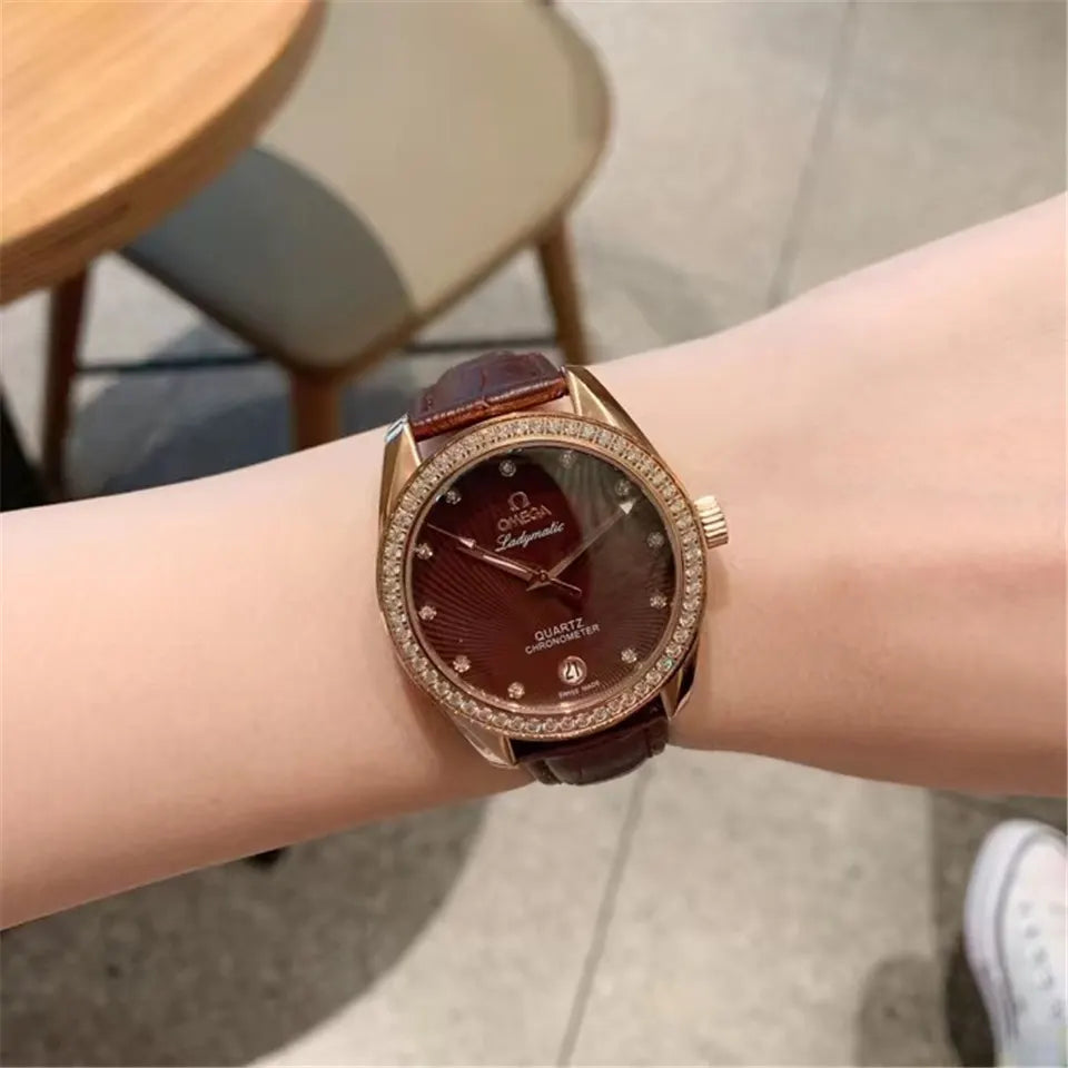 Omega Ladymatic Brown Diamond