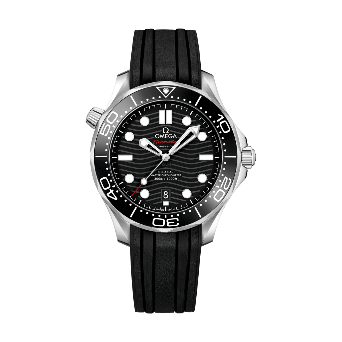 Omega Seamaster Diver 300M 42mm Watch - Black on Rubber Strap