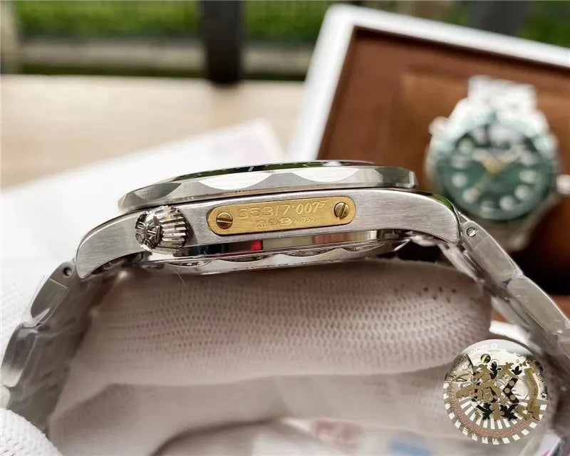 seamaster Omega Blue Rubber Rose Gold - Hình 3