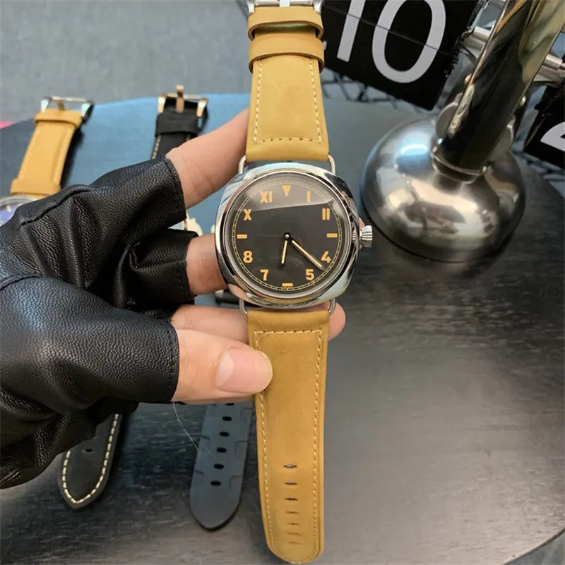 Vintage Style Black Dial Watch - Hình 3