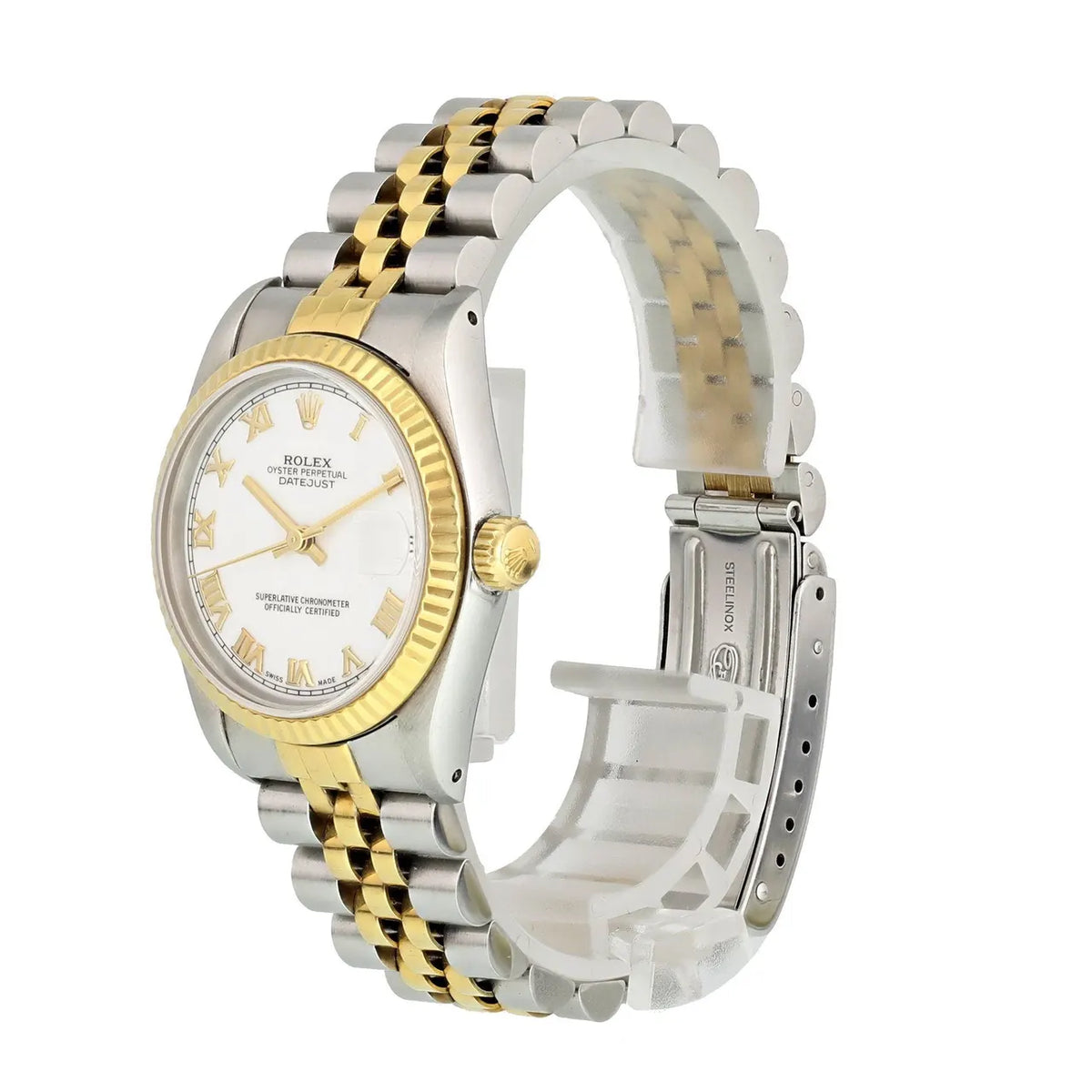 Rolex Datejust White Roman Dial two tone - Hình 7