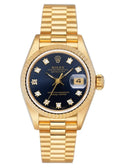 Rolex Gold Blue Diamond Dial