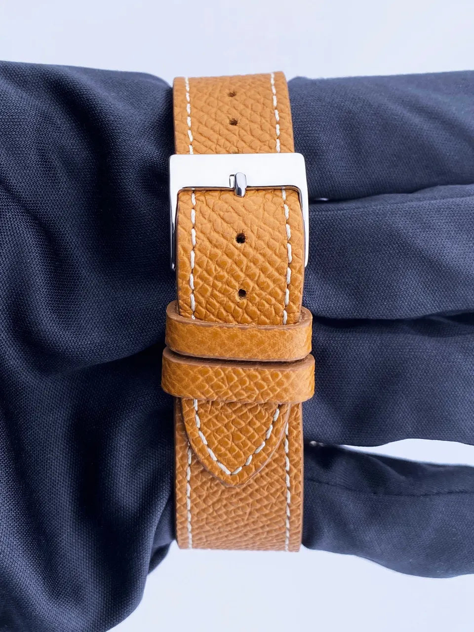 Rolex Day-Date Silver Leather - Hình 6