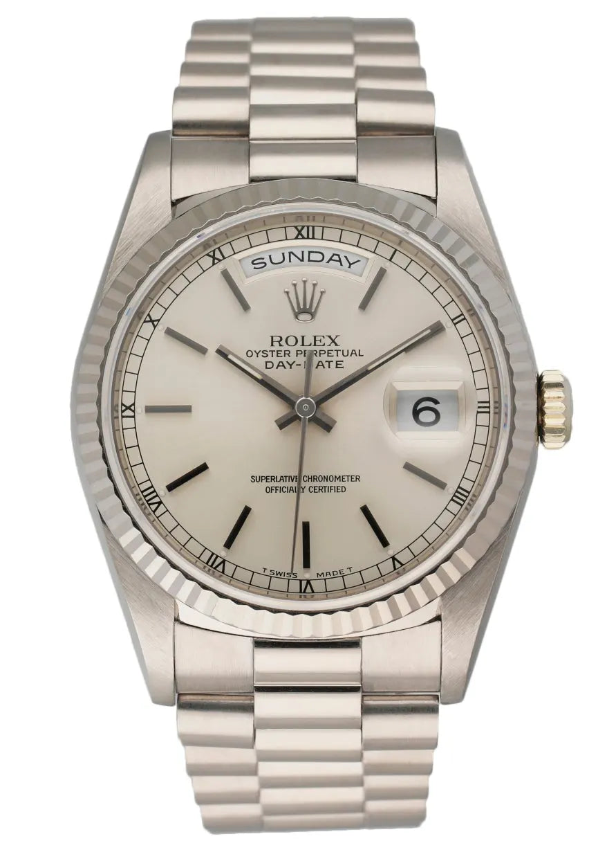 dial Rolex Platinum Silver Day-Date