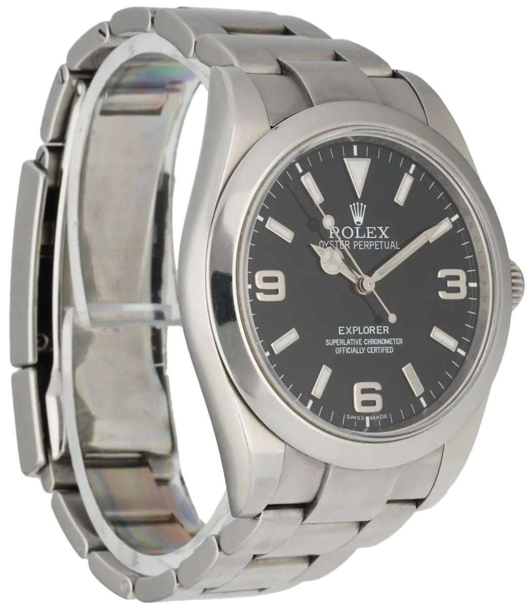 stainless Rolex Explorer Black Dial - Hình 3