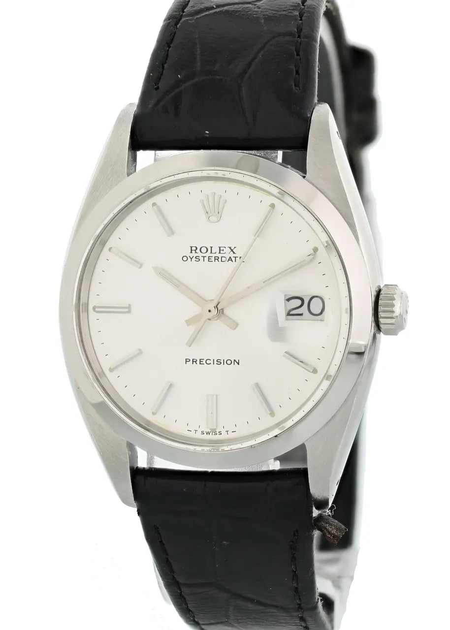 Rolex White Dial Leather