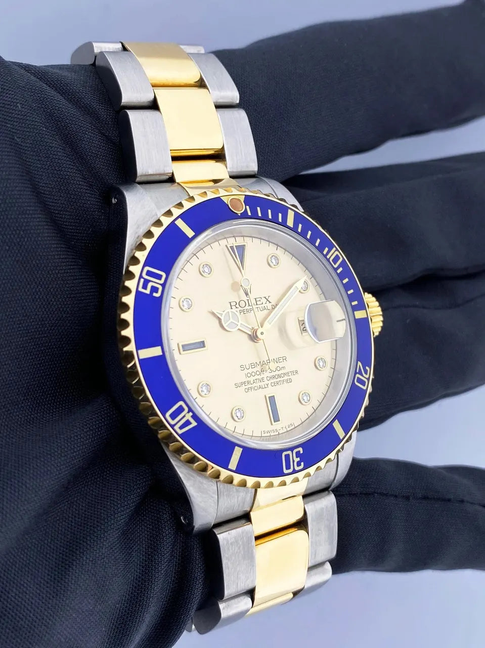 submariner Rolex Gold Champagne Dial - Hình 3