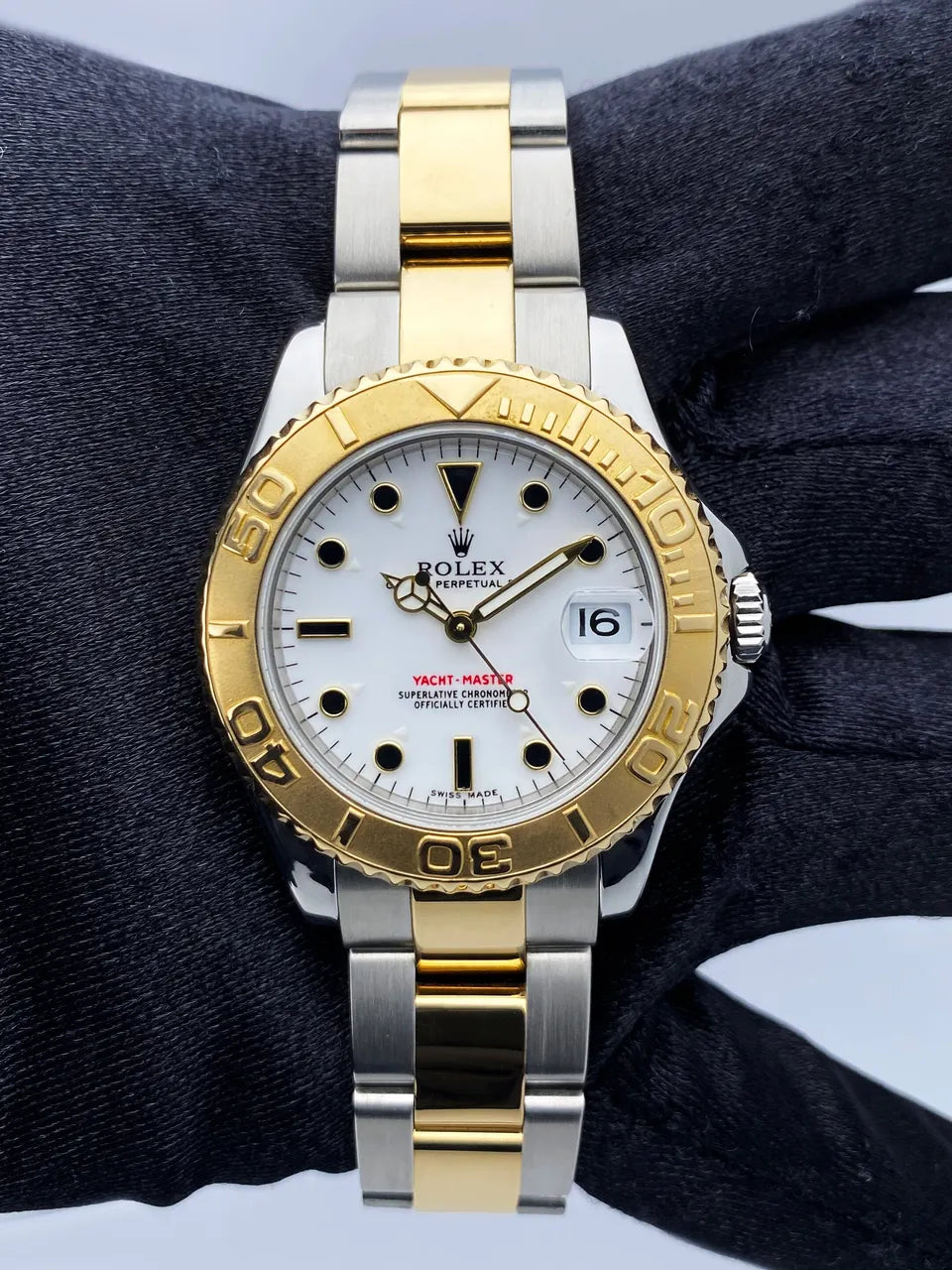 white Rolex Yacht-Master Two-Tone