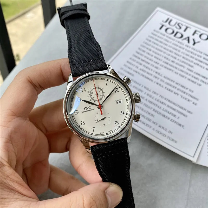 IWC Silver Chronograph Watch - Hình 6
